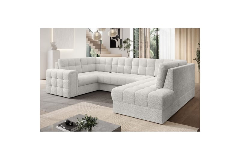 Sektionssoffa Eltap Blewett 299x198x82 cm - Royal 01, Vit, Höger - Möbler - Soffa - Bäddsoffa - Hörnbäddsoffa