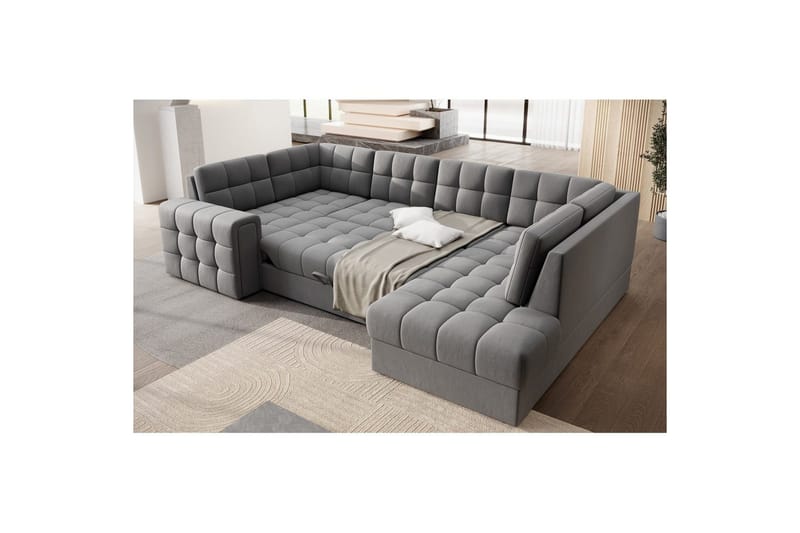 Sektionssoffa Eltap Blewett 299x198x82 cm - Sola 4, Grå, Höger - Möbler - Soffa - Bäddsoffa - Hörnbäddsoffa