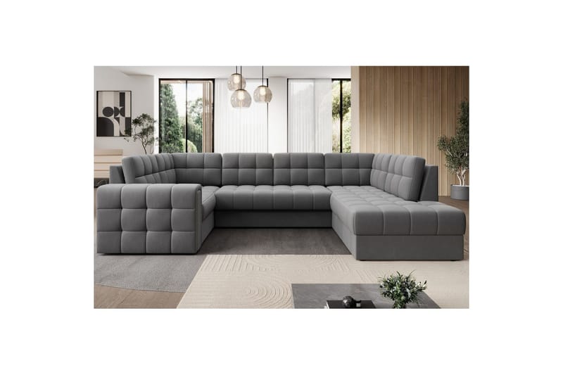 Sektionssoffa Eltap Blewett 299x198x82 cm - Sola 4, Grå, Höger - Möbler - Soffa - Bäddsoffa - Hörnbäddsoffa