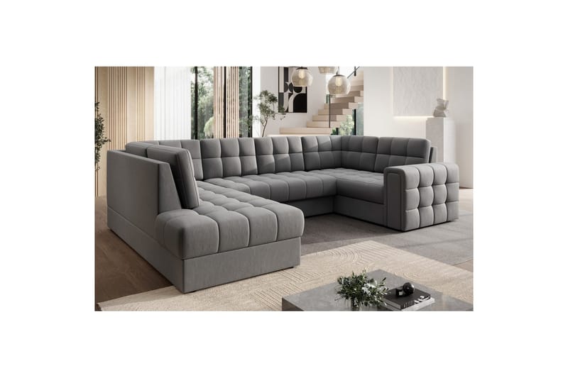 Sektionssoffa Eltap Blewett 299x198x82 cm - Sola 4, Grå, Vänster - Möbler - Soffa - Bäddsoffa - Hörnbäddsoffa