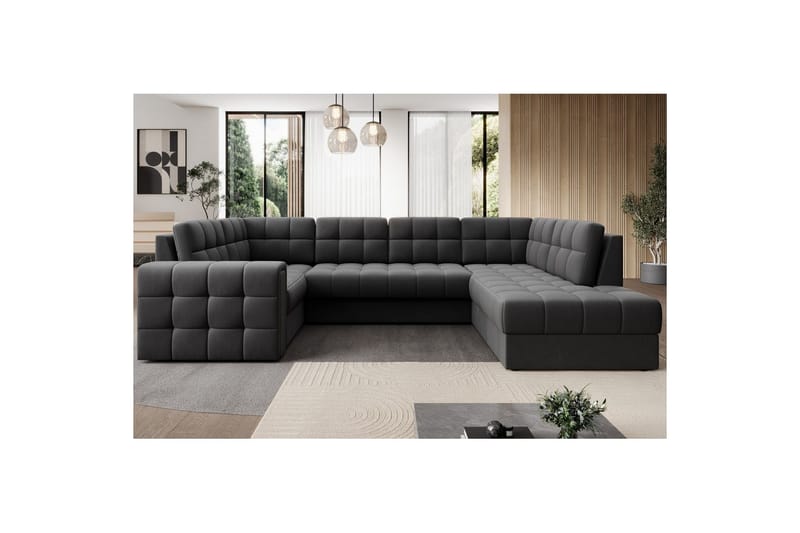 Sektionssoffa Eltap Blewett 299x198x82 cm - Sola 6, Mörkgrå, Höger - Möbler - Soffa - Bäddsoffa - Hörnbäddsoffa