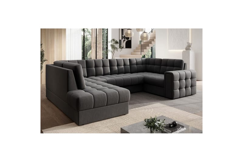 Sektionssoffa Eltap Blewett 299x198x82 cm - Sola 6, Mörkgrå, Vänster - Möbler - Soffa - Bäddsoffa - Hörnbäddsoffa