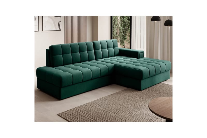 Sektionssoffa Eltap Blezalt 240x150x82 cm - Lukso 35, Grön, Höger - Möbler - Soffa - Bäddsoffa - Bäddsoffa divan