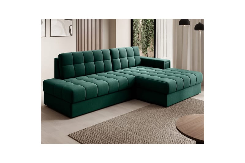Sektionssoffa Eltap Blezalt 240x150x82 cm - Lukso 35, Grön, Höger - Möbler - Soffa - Bäddsoffa - Bäddsoffa divan