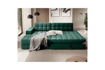 Sektionssoffa Eltap Blezalt 240x150x82 cm - Lukso 35, Grön, Vänster - Möbler - Soffa - Bäddsoffa - Bäddsoffa divan