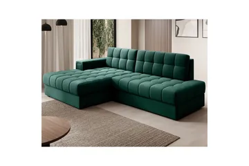 Sektionssoffa Eltap Blezalt 240x150x82 cm - Lukso 35, Grön, Vänster - Möbler - Soffa - Bäddsoffa - Bäddsoffa divan