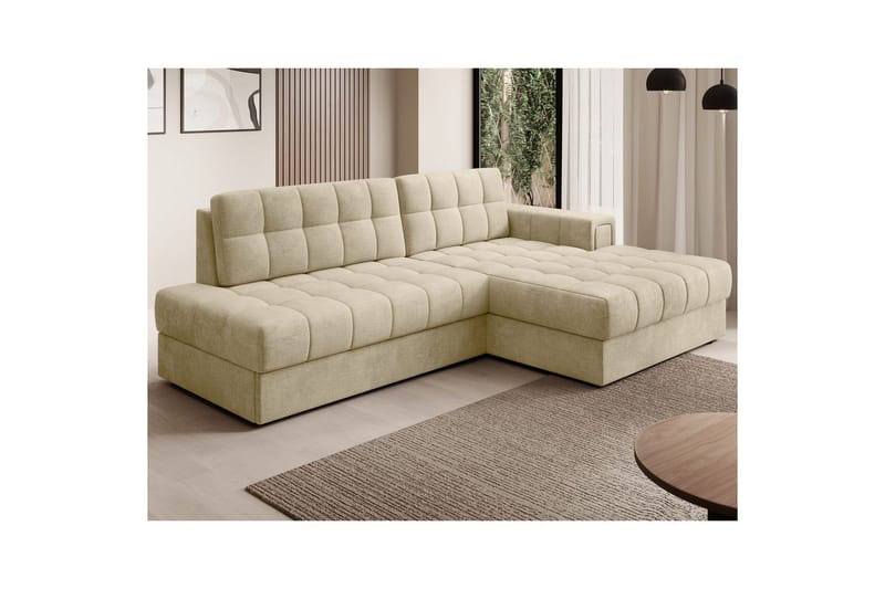 Sektionssoffa Eltap Blezalt 240x150x82 cm - Monolith 04, Beige, Höger - Möbler - Soffa - Bäddsoffa - Bäddsoffa divan