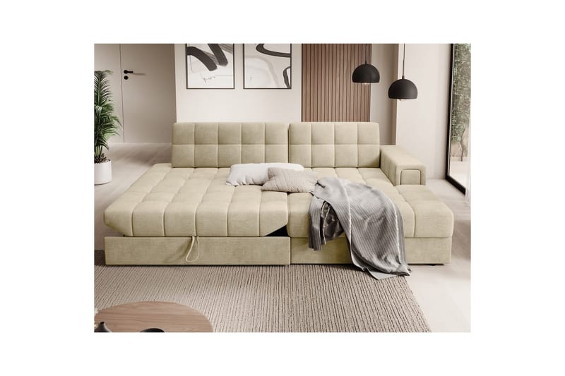 Sektionssoffa Eltap Blezalt 240x150x82 cm - Monolith 04, Beige, Höger - Möbler - Soffa - Bäddsoffa - Bäddsoffa divan