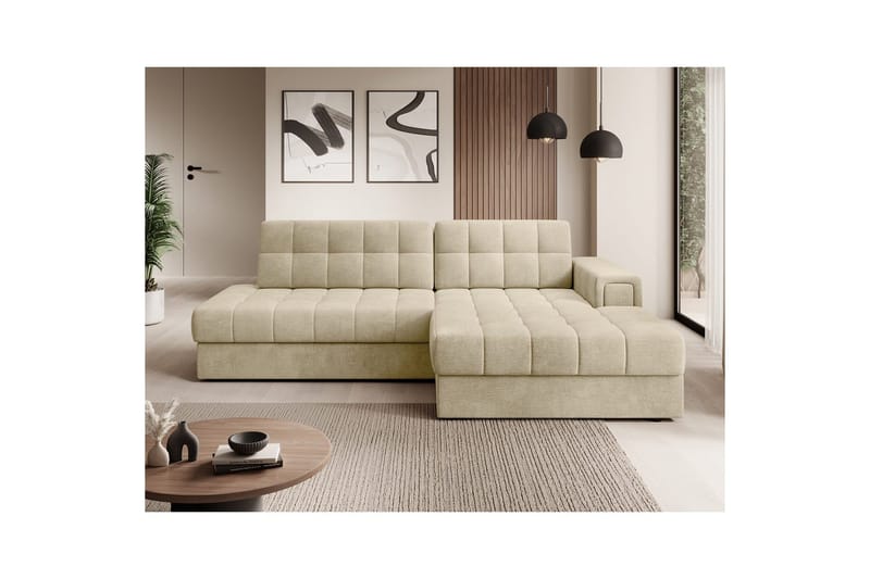 Sektionssoffa Eltap Blezalt 240x150x82 cm - Monolith 04, Beige, Höger - Möbler - Soffa - Bäddsoffa - Bäddsoffa divan