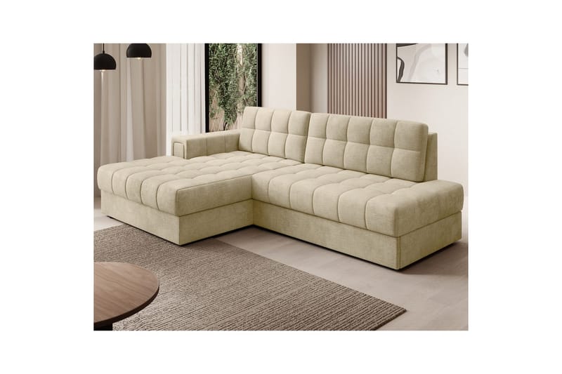 Sektionssoffa Eltap Blezalt 240x150x82 cm - Monolith 04, Beige, Vänster - Möbler - Soffa - Bäddsoffa - Bäddsoffa divan