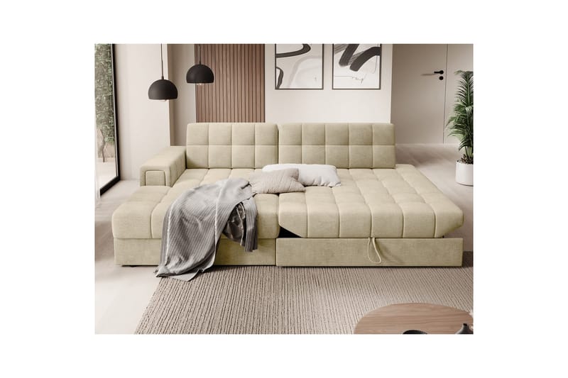 Sektionssoffa Eltap Blezalt 240x150x82 cm - Monolith 04, Beige, Vänster - Möbler - Soffa - Bäddsoffa - Bäddsoffa divan