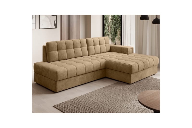 Sektionssoffa Eltap Blezalt 240x150x82 cm - Monolith 09, Mörkbeige, Höger - Möbler - Soffa - Bäddsoffa - Bäddsoffa divan