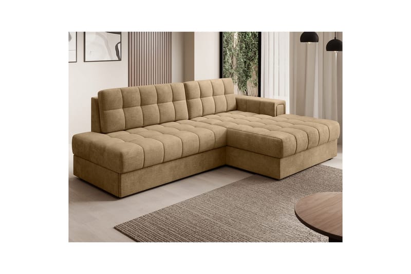 Sektionssoffa Eltap Blezalt 240x150x82 cm - Monolith 09, Mörkbeige, Höger - Möbler - Soffa - Bäddsoffa - Bäddsoffa divan
