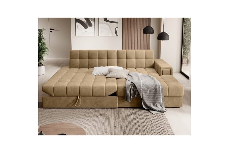 Sektionssoffa Eltap Blezalt 240x150x82 cm - Monolith 09, Mörkbeige, Höger - Möbler - Soffa - Bäddsoffa - Bäddsoffa divan