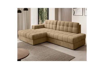 Sektionssoffa Eltap Blezalt 240x150x82 cm - Monolith 09, Mörkbeige, Vänster - Möbler - Soffa - Bäddsoffa - Bäddsoffa divan