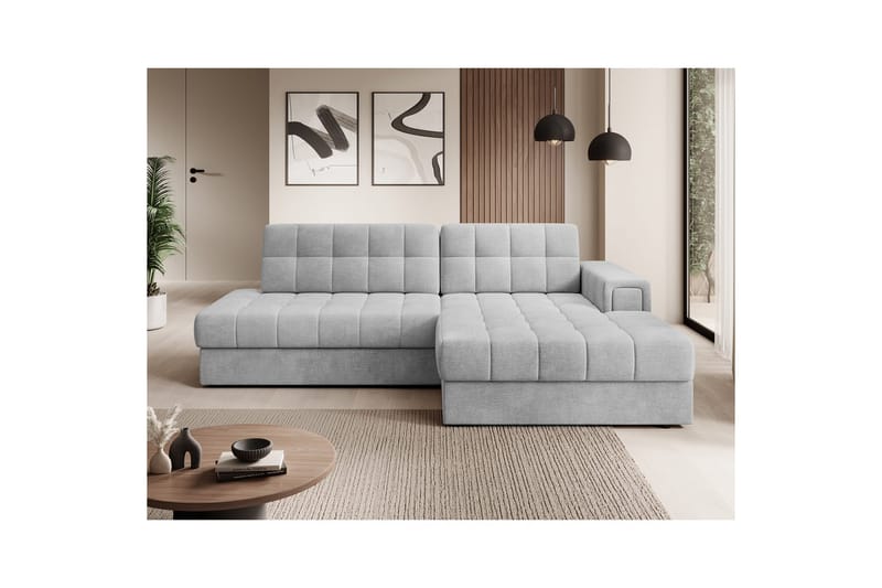 Sektionssoffa Eltap Blezalt 240x150x82 cm - Monolith 84, Ljusgrå, Höger - Möbler - Soffa - Bäddsoffa - Bäddsoffa divan