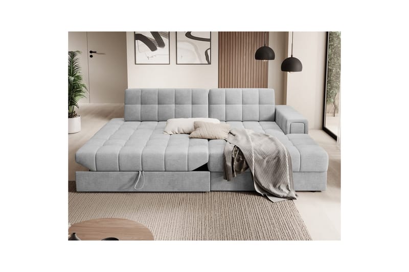 Sektionssoffa Eltap Blezalt 240x150x82 cm - Monolith 84, Ljusgrå, Höger - Möbler - Soffa - Bäddsoffa - Bäddsoffa divan