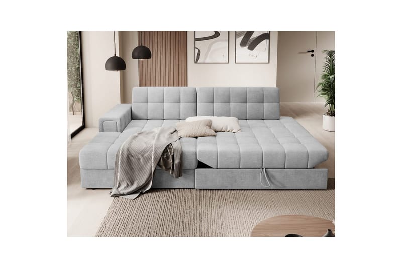 Sektionssoffa Eltap Blezalt 240x150x82 cm - Monolith 84, Ljusgrå, Vänster - Möbler - Soffa - Bäddsoffa - Bäddsoffa divan