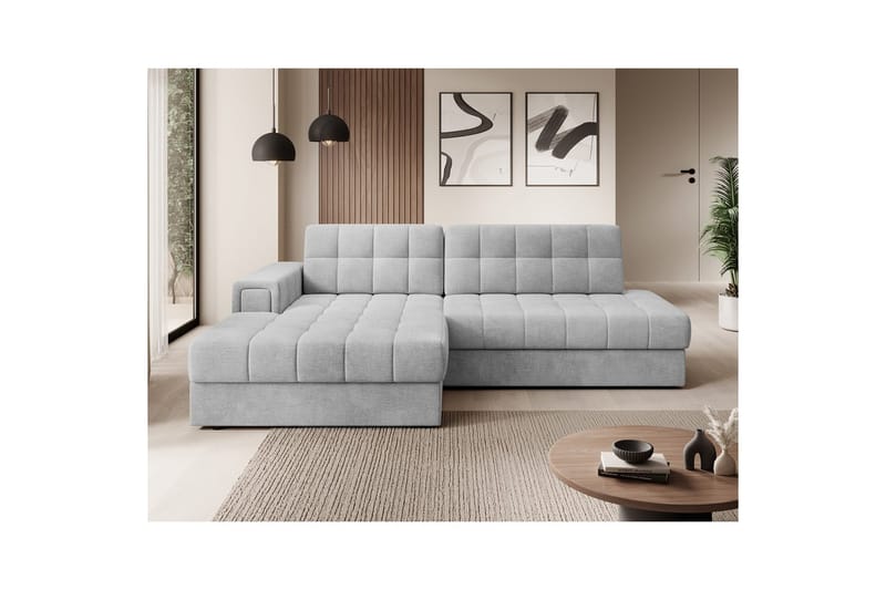 Sektionssoffa Eltap Blezalt 240x150x82 cm - Monolith 84, Ljusgrå, Vänster - Möbler - Soffa - Bäddsoffa - Bäddsoffa divan
