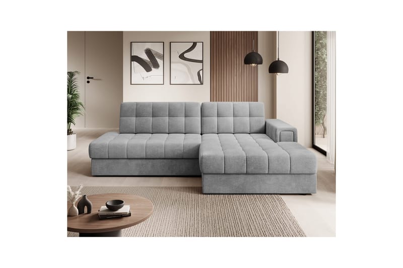 Sektionssoffa Eltap Blezalt 240x150x82 cm - Monolith 85, Grå, Höger - Möbler - Soffa - Bäddsoffa - Bäddsoffa divan