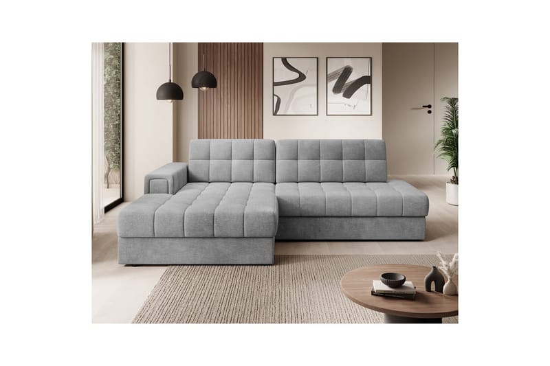 Sektionssoffa Eltap Blezalt 240x150x82 cm - Monolith 85, Grå, Vänster - Möbler - Soffa - Bäddsoffa - Bäddsoffa divan
