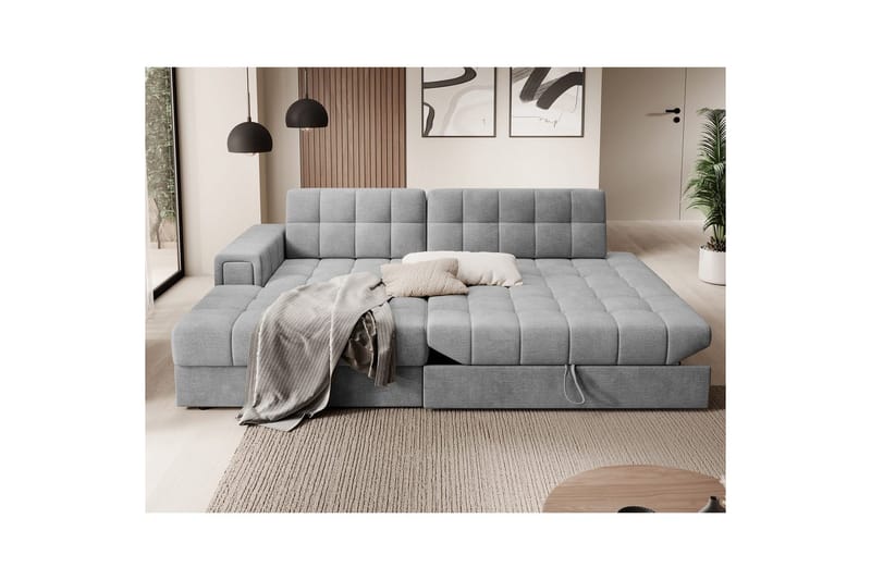 Sektionssoffa Eltap Blezalt 240x150x82 cm - Monolith 85, Grå, Vänster - Möbler - Soffa - Bäddsoffa - Bäddsoffa divan