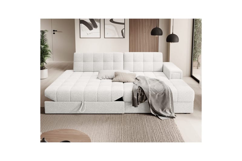 Sektionssoffa Eltap Blezalt 240x150x82 cm - Royal 01, Vit, Höger - Möbler - Soffa - Bäddsoffa - Bäddsoffa divan