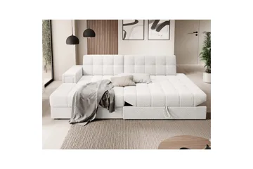 Sektionssoffa Eltap Blezalt 240x150x82 cm - Royal 01, Vit, Vänster - Möbler - Soffa - Bäddsoffa - Bäddsoffa divan