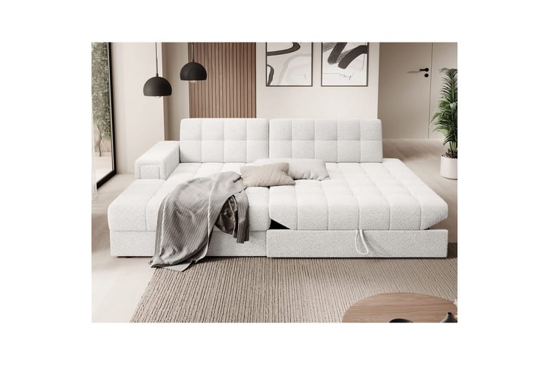 Sektionssoffa Eltap Blezalt 240x150x82 cm - Royal 01, Vit, Vänster - Möbler - Soffa - Bäddsoffa - Bäddsoffa divan