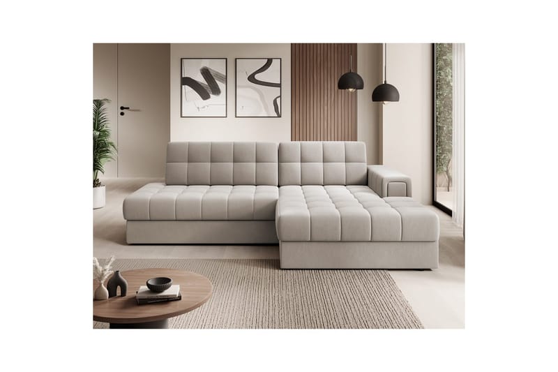 Sektionssoffa Eltap Blezalt 240x150x82 cm - Sola 18, Beige, Höger - Möbler - Soffa - Bäddsoffa - Bäddsoffa divan