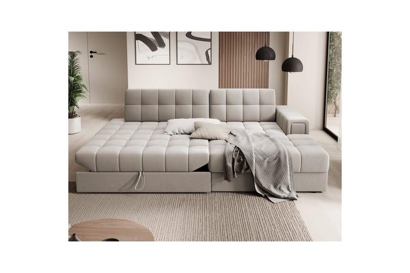 Sektionssoffa Eltap Blezalt 240x150x82 cm - Sola 18, Beige, Höger - Möbler - Soffa - Bäddsoffa - Bäddsoffa divan