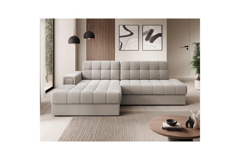 Sektionssoffa Eltap Blezalt 240x150x82 cm - Sola 18, Beige, Vänster - Möbler - Soffa - Bäddsoffa - Bäddsoffa divan