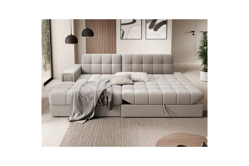 Sektionssoffa Eltap Blezalt 240x150x82 cm - Sola 18, Beige, Vänster - Möbler - Soffa - Bäddsoffa - Bäddsoffa divan