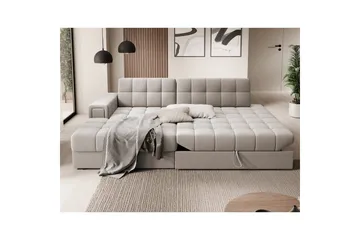 Sektionssoffa Eltap Blezalt 240x150x82 cm - Sola 18, Beige, Vänster - Möbler - Soffa - Bäddsoffa - Bäddsoffa divan