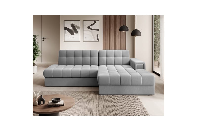 Sektionssoffa Eltap Blezalt 240x150x82 cm - Sola 4, Grå, Höger - Möbler - Soffa - Bäddsoffa - Bäddsoffa divan