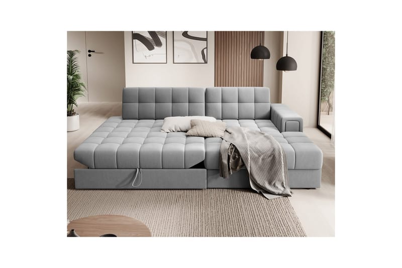 Sektionssoffa Eltap Blezalt 240x150x82 cm - Sola 4, Grå, Höger - Möbler - Soffa - Bäddsoffa - Bäddsoffa divan