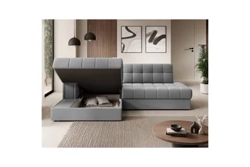 Sektionssoffa Eltap Blezalt 240x150x82 cm - Sola 4, Grå, Vänster - Möbler - Soffa - Bäddsoffa - Bäddsoffa divan