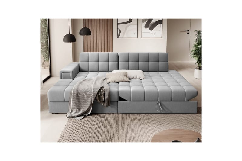 Sektionssoffa Eltap Blezalt 240x150x82 cm - Sola 4, Grå, Vänster - Möbler - Soffa - Bäddsoffa - Bäddsoffa divan