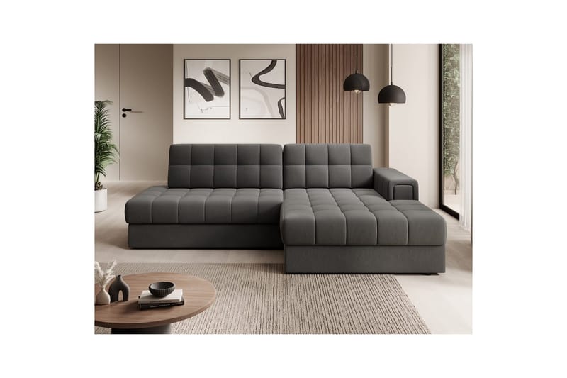 Sektionssoffa Eltap Blezalt 240x150x82 cm - Sola 6, Mörkgrå, Höger - Möbler - Soffa - Bäddsoffa - Bäddsoffa divan