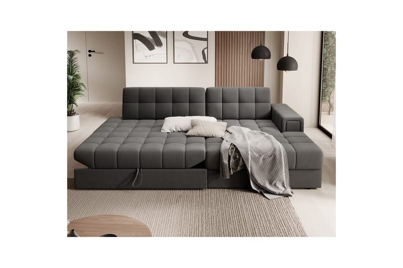 Sektionssoffa Eltap Blezalt 240x150x82 cm - Sola 6, Mörkgrå, Höger - Möbler - Soffa - Bäddsoffa - Bäddsoffa divan