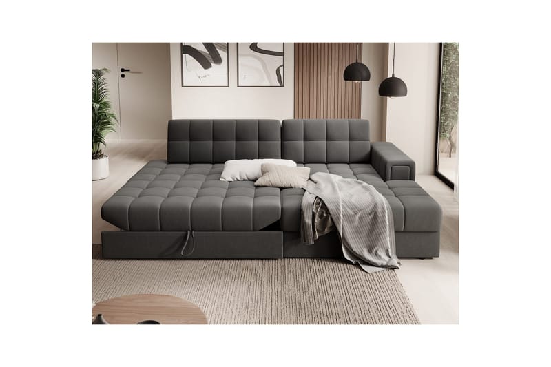 Sektionssoffa Eltap Blezalt 240x150x82 cm - Sola 6, Mörkgrå, Höger - Möbler - Soffa - Bäddsoffa - Bäddsoffa divan