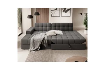 Sektionssoffa Eltap Blezalt 240x150x82 cm - Sola 6, Mörkgrå, Vänster - Möbler - Soffa - Bäddsoffa - Bäddsoffa divan