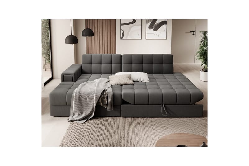 Sektionssoffa Eltap Blezalt 240x150x82 cm - Sola 6, Mörkgrå, Vänster - Möbler - Soffa - Bäddsoffa - Bäddsoffa divan