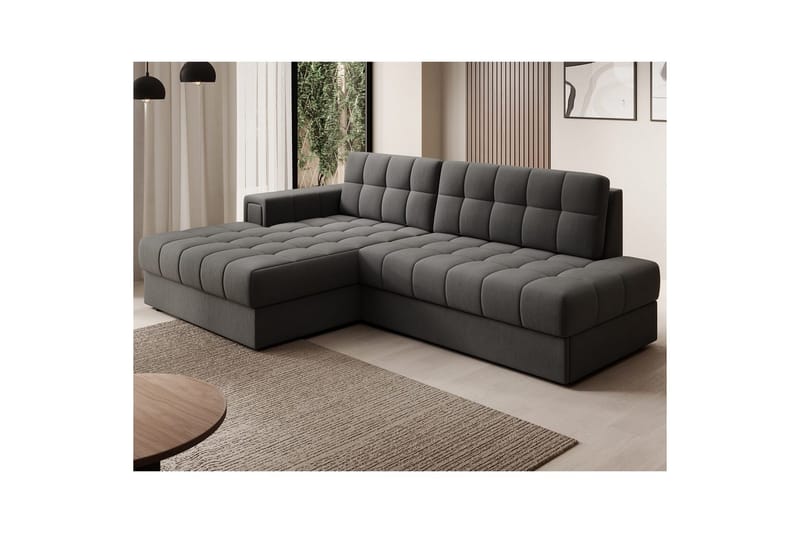 Sektionssoffa Eltap Blezalt 240x150x82 cm - Sola 6, Mörkgrå, Vänster - Möbler - Soffa - Bäddsoffa - Bäddsoffa divan