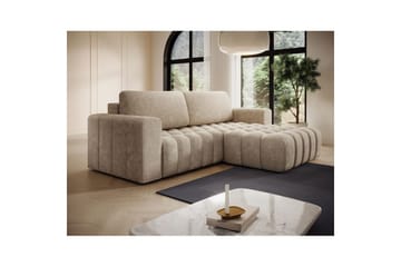 Sektionssoffa Eltap Bonett 250x175x92 cm - Dora 21 Beige, Höger - Möbler - Soffa - Bäddsoffa - Bäddsoffa divan
