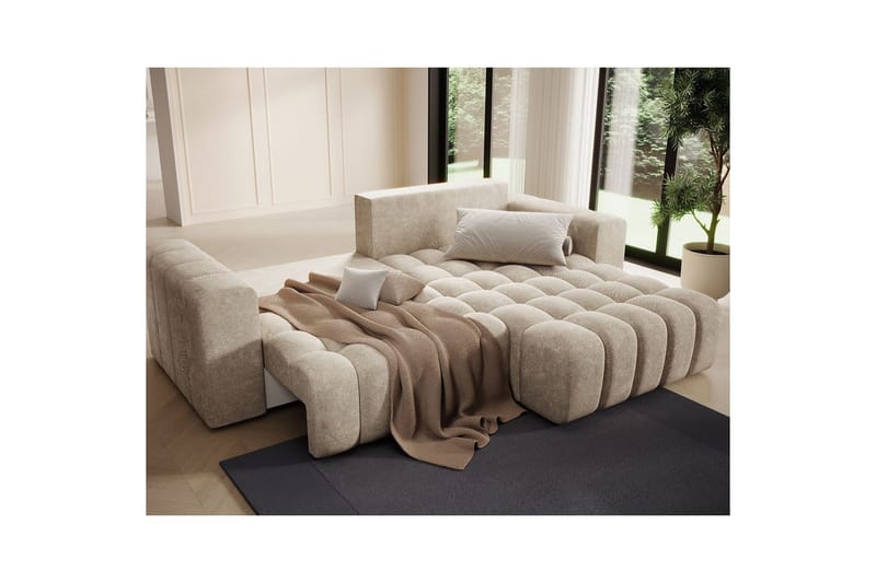 Sektionssoffa Eltap Bonett 250x175x92 cm - Dora 21 Beige, Höger - Möbler - Soffa - Bäddsoffa - Bäddsoffa divan