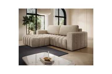 Sektionssoffa Eltap Bonett 250x175x92 cm - Dora 21 Beige, Vänster - Möbler - Soffa - Bäddsoffa - Bäddsoffa divan