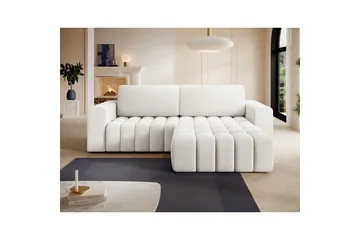 Sektionssoffa Eltap Bonett 250x175x92 cm - Jaffray 01, Vit, Höger - Möbler - Soffa - Bäddsoffa - Bäddsoffa divan