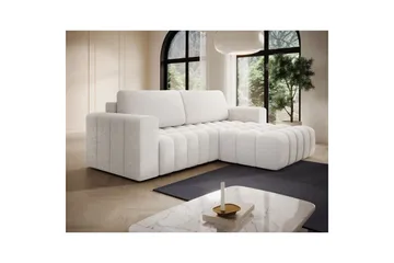 Sektionssoffa Eltap Bonett 250x175x92 cm - Jaffray 01, Vit, Höger - Möbler - Soffa - Bäddsoffa - Bäddsoffa divan