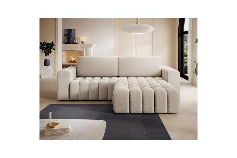 Sektionssoffa Eltap Bonett 250x175x92 cm - Jaffray 18, Beige, Höger - Möbler - Soffa - Bäddsoffa - Bäddsoffa divan